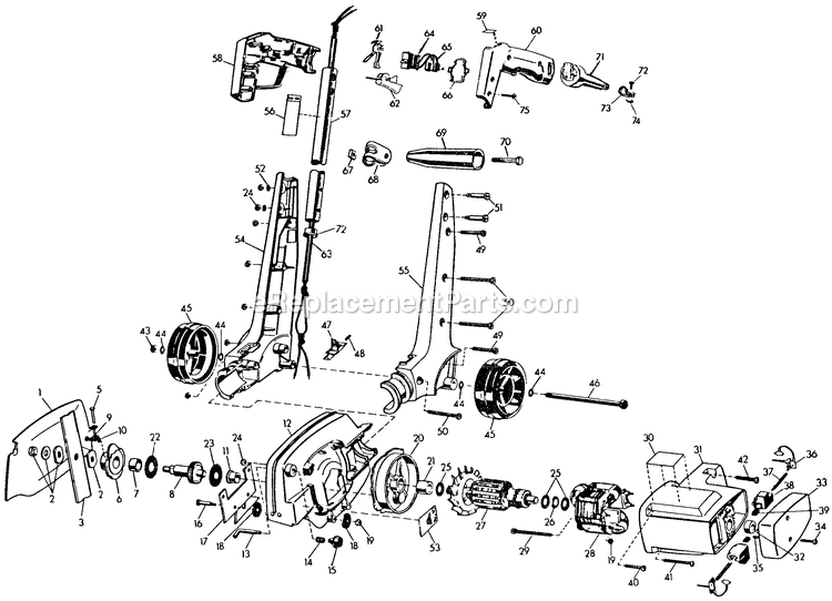 Black and Decker 8224-SBD (Type 1) Deluxe Edger Power Tool Page A Diagram